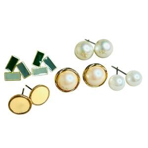 Small Lot Dainty Stud Earrings Pierced